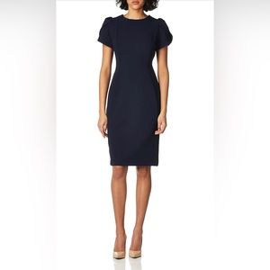 CALVIN KLEIN Tulip-Sleeve Sheath Dress